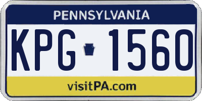 PA license plate KPG1560