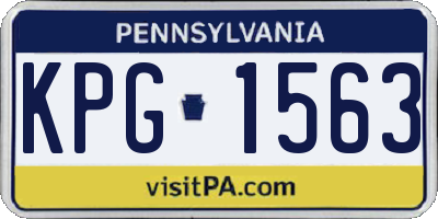 PA license plate KPG1563