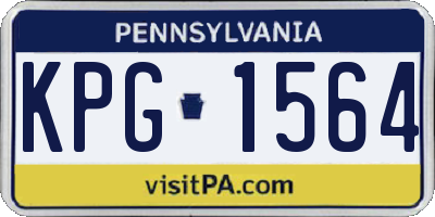 PA license plate KPG1564