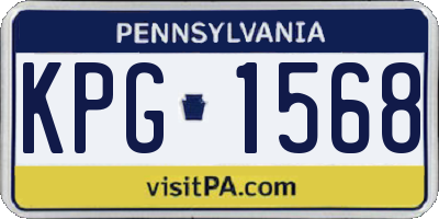 PA license plate KPG1568