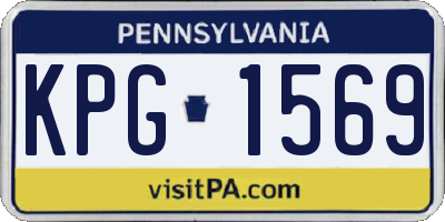 PA license plate KPG1569