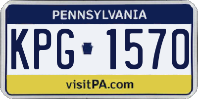 PA license plate KPG1570