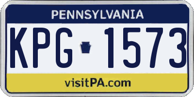 PA license plate KPG1573