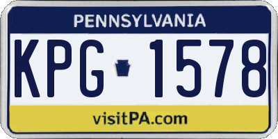 PA license plate KPG1578