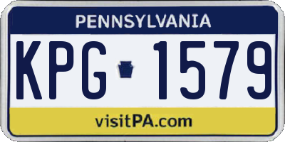 PA license plate KPG1579