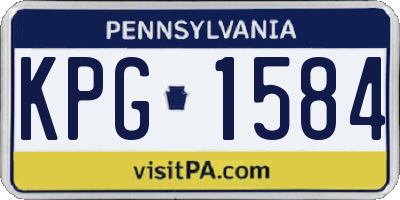 PA license plate KPG1584