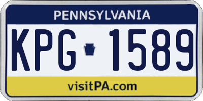PA license plate KPG1589
