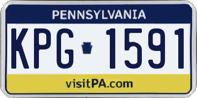PA license plate KPG1591