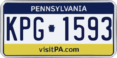 PA license plate KPG1593