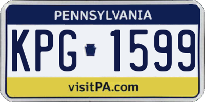 PA license plate KPG1599