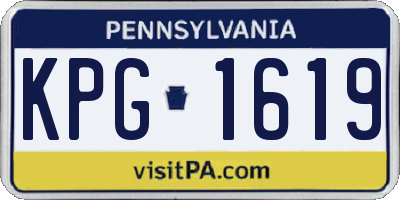 PA license plate KPG1619