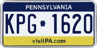 PA license plate KPG1620