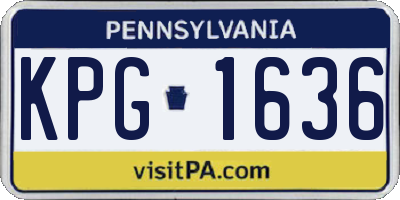 PA license plate KPG1636