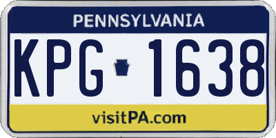 PA license plate KPG1638
