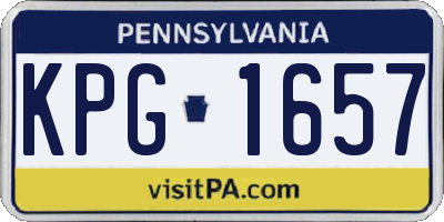 PA license plate KPG1657