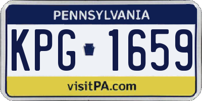 PA license plate KPG1659