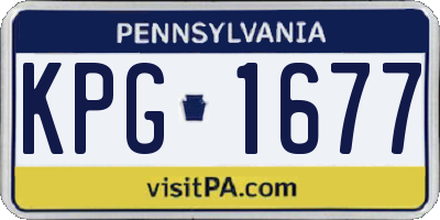 PA license plate KPG1677