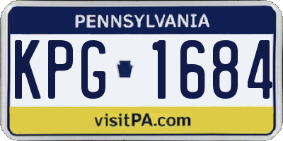 PA license plate KPG1684