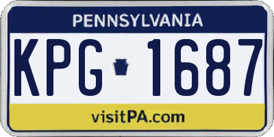 PA license plate KPG1687