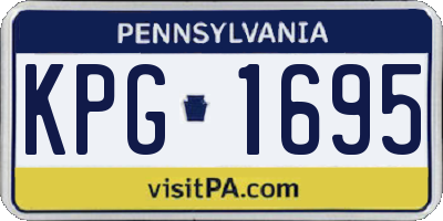 PA license plate KPG1695