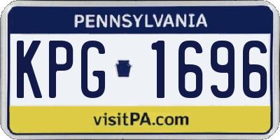 PA license plate KPG1696