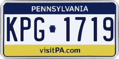 PA license plate KPG1719