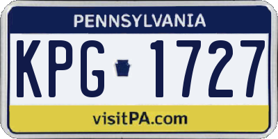 PA license plate KPG1727