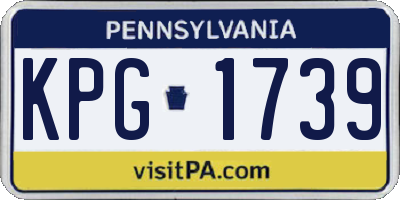 PA license plate KPG1739