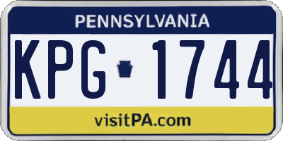PA license plate KPG1744