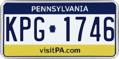 PA license plate KPG1746