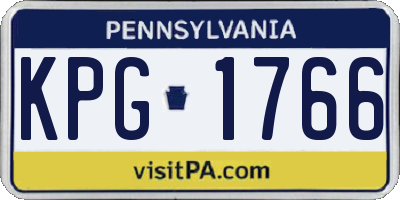 PA license plate KPG1766