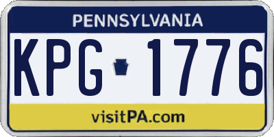PA license plate KPG1776