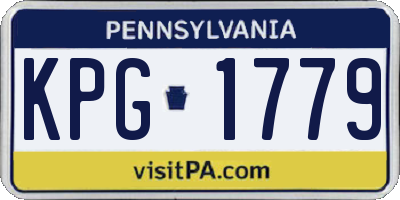PA license plate KPG1779