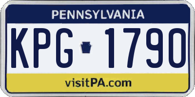 PA license plate KPG1790