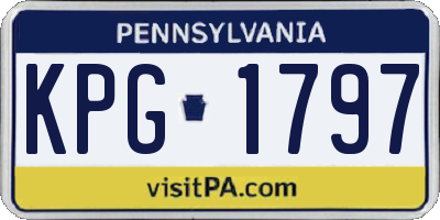 PA license plate KPG1797