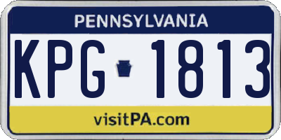 PA license plate KPG1813