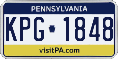PA license plate KPG1848