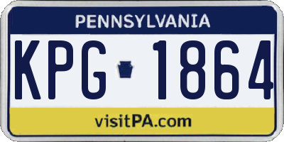 PA license plate KPG1864