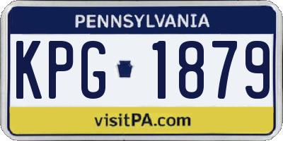 PA license plate KPG1879