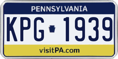 PA license plate KPG1939