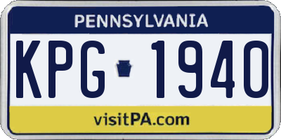 PA license plate KPG1940