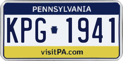 PA license plate KPG1941