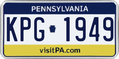 PA license plate KPG1949