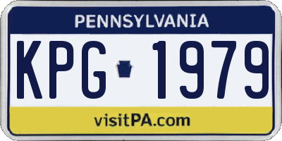 PA license plate KPG1979