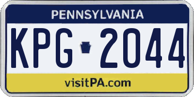 PA license plate KPG2044