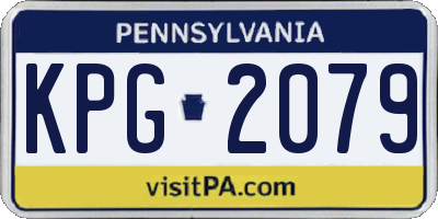 PA license plate KPG2079