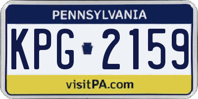 PA license plate KPG2159