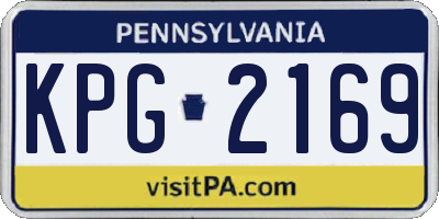 PA license plate KPG2169