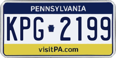 PA license plate KPG2199