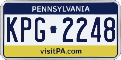 PA license plate KPG2248